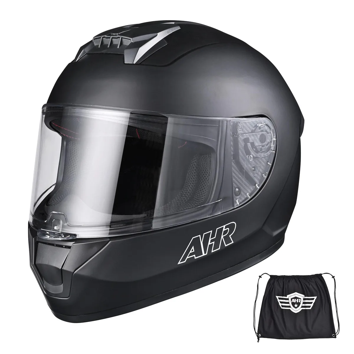 Yescom USA, Inc. Yescom USA, Inc. AHR RUN-F3 Full Face Motorcycle Helmet DOT Small Matte Black — product photo