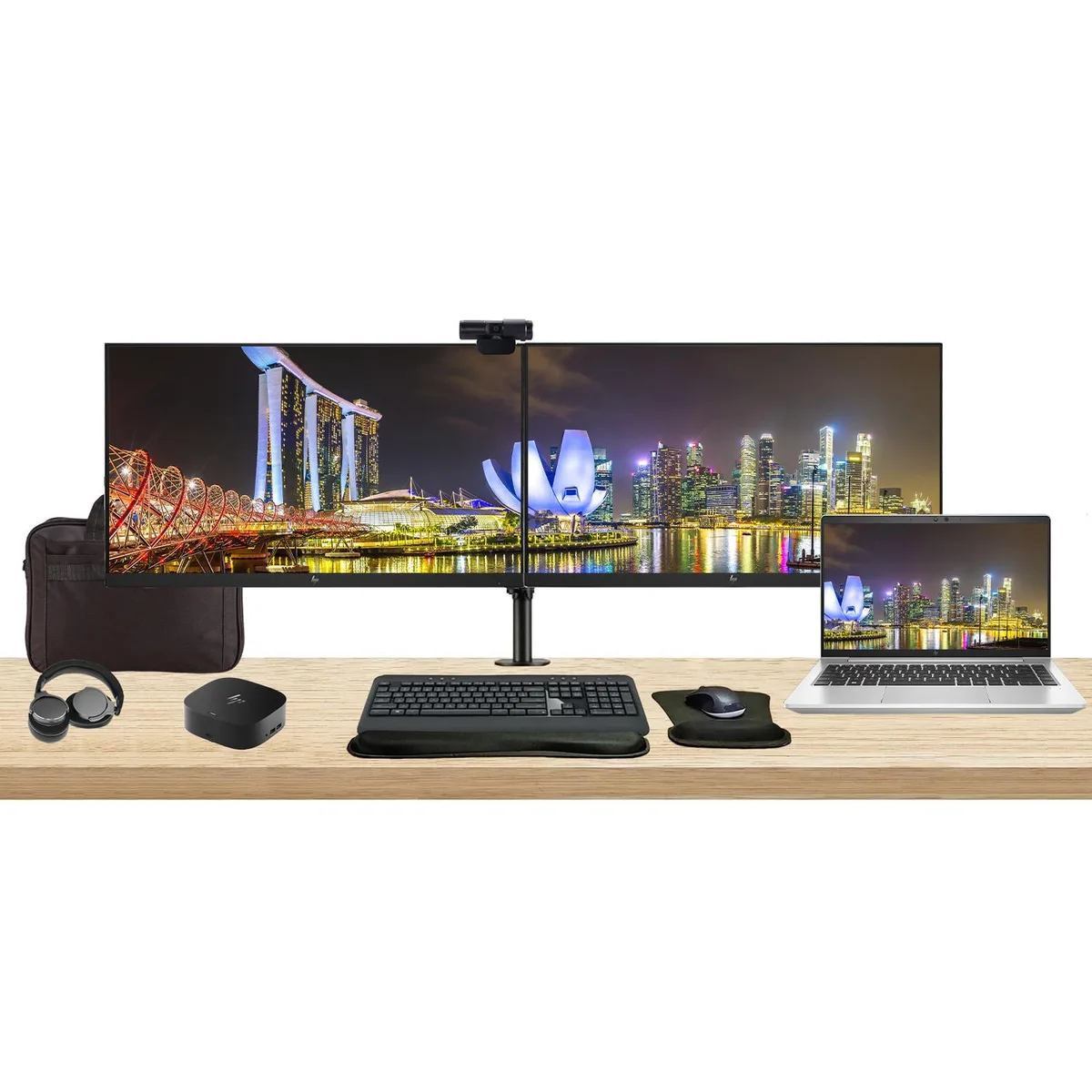 HP HP EliteBook 640 G10 Touchscreen 14" i7-1365U 16GB 512GB Bundle 2×27" Monitors Dock Peripherals — product photo