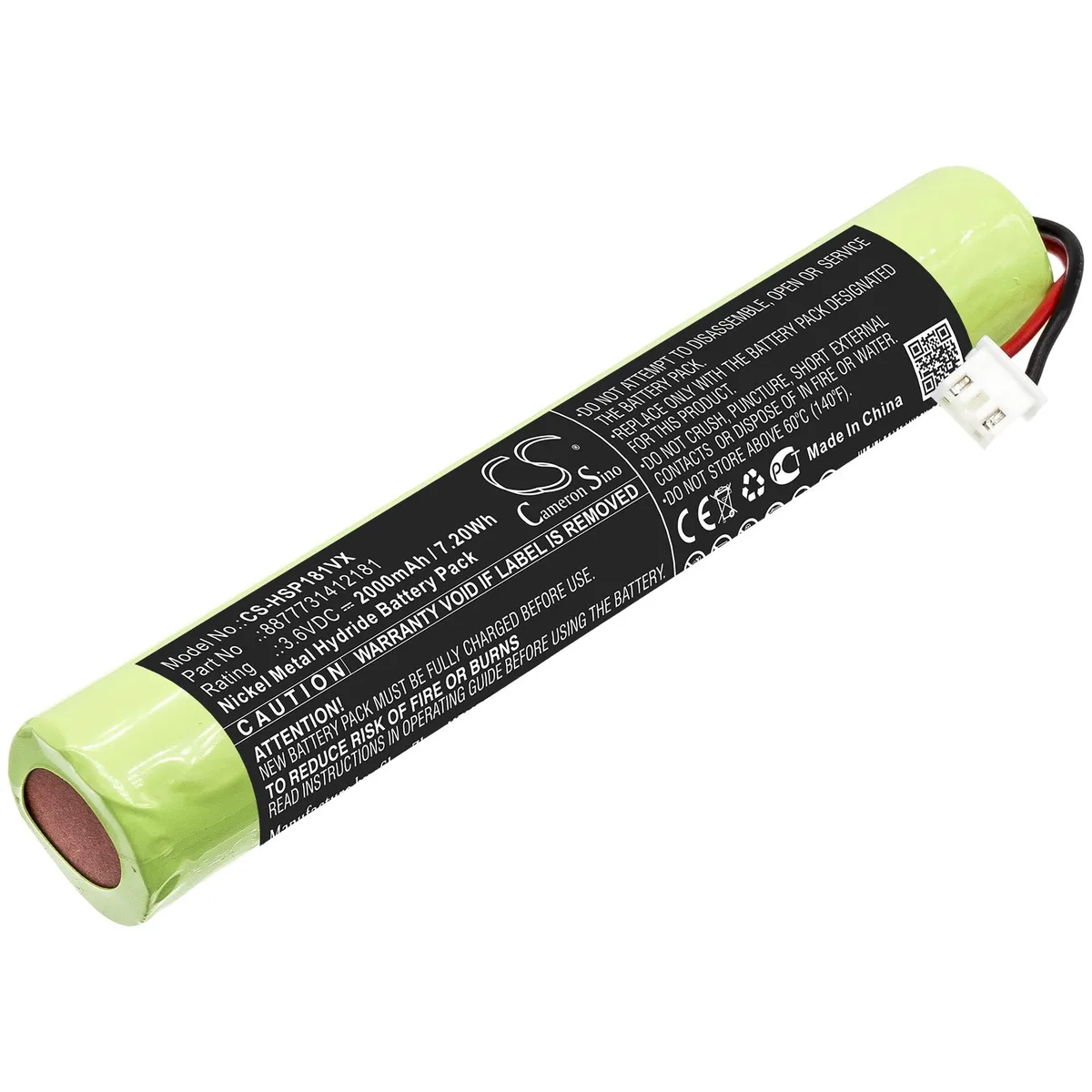 Estry Estry standard battery 2000mAh 3.6V for Hurricane Spin Scrubber 8877731412181 — product photo