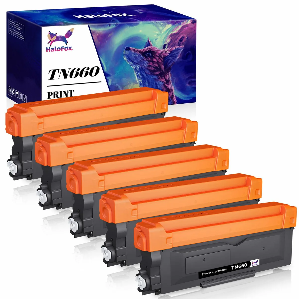 V4ink V4ink TN660 5-pack black toner cartridges — product photo