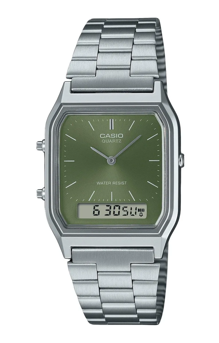 CASIO CASIO Vintage Green Dial Quartz Watch AQ-230A-3AMQY — product photo