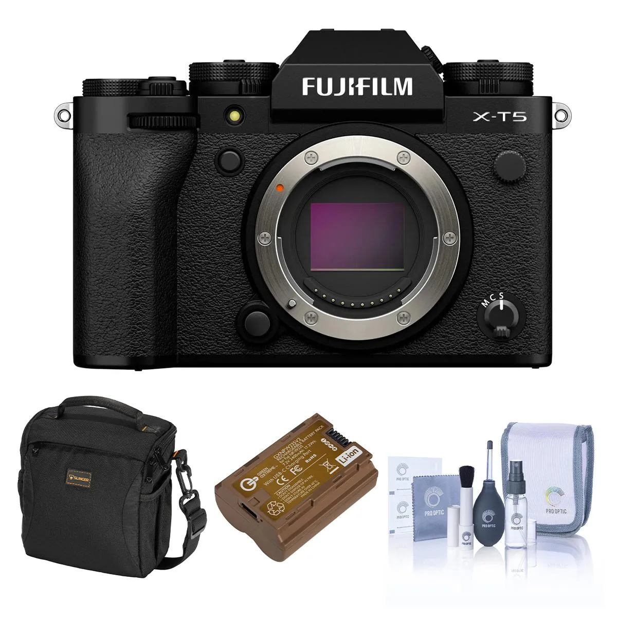 FUJIFILM FUJIFILM X-T5 Mirrorless Camera Body Black with Accessories Kit — product photo