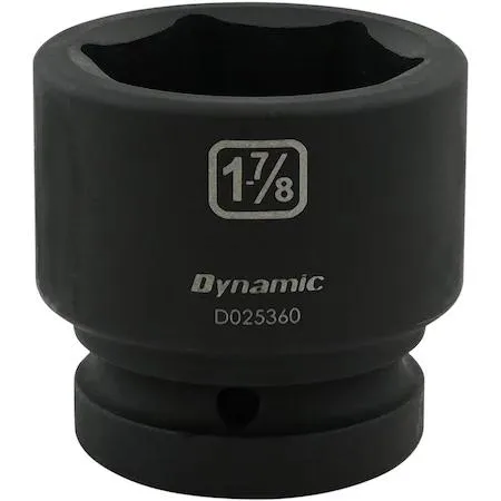 Dynamic D025360 1-inch drive socket 1-7/8 inch 6-point black phosphate finish