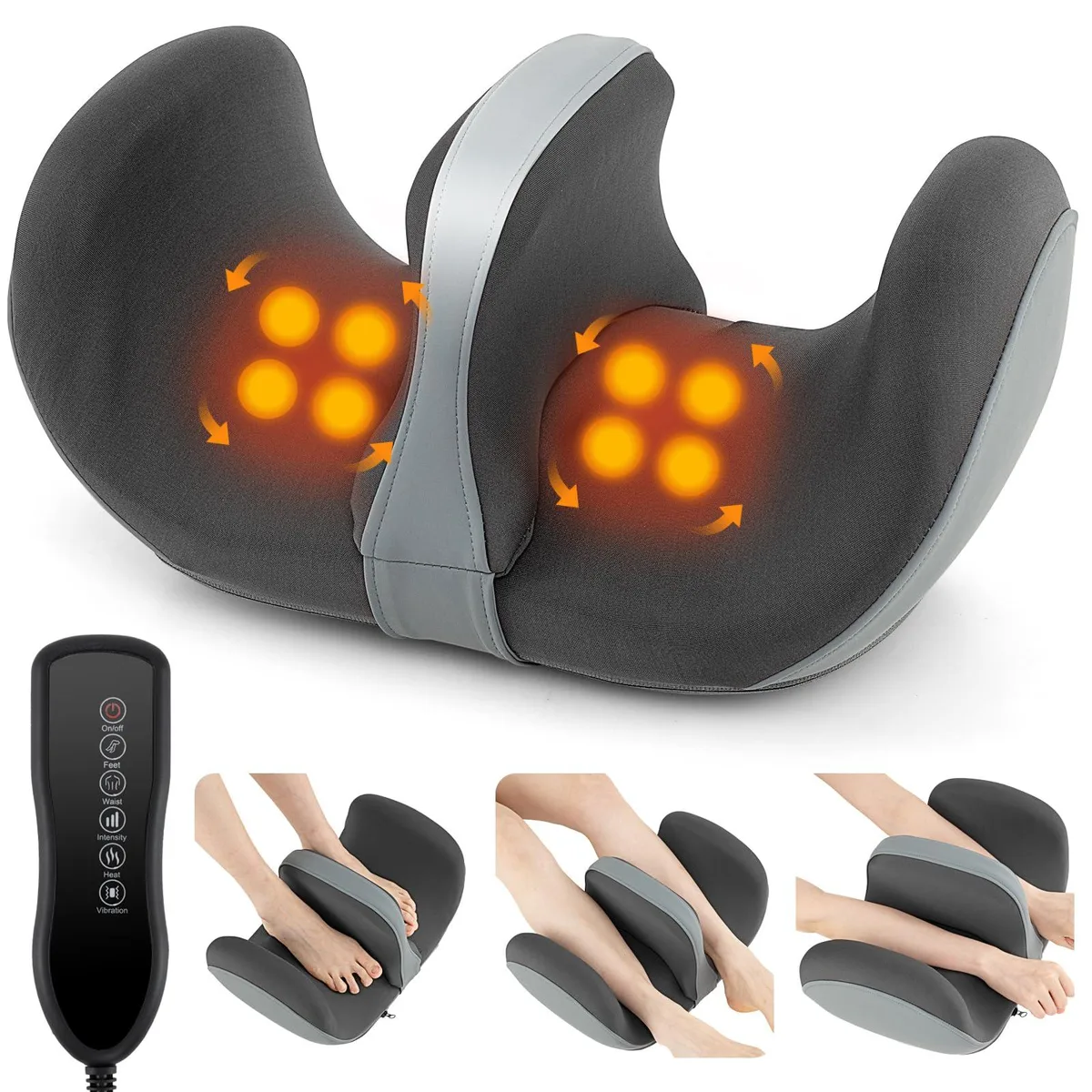 NShi NShi RM Waist Massage Foot Massager Grey 16x10.5x9 in 5.5 lb — product photo