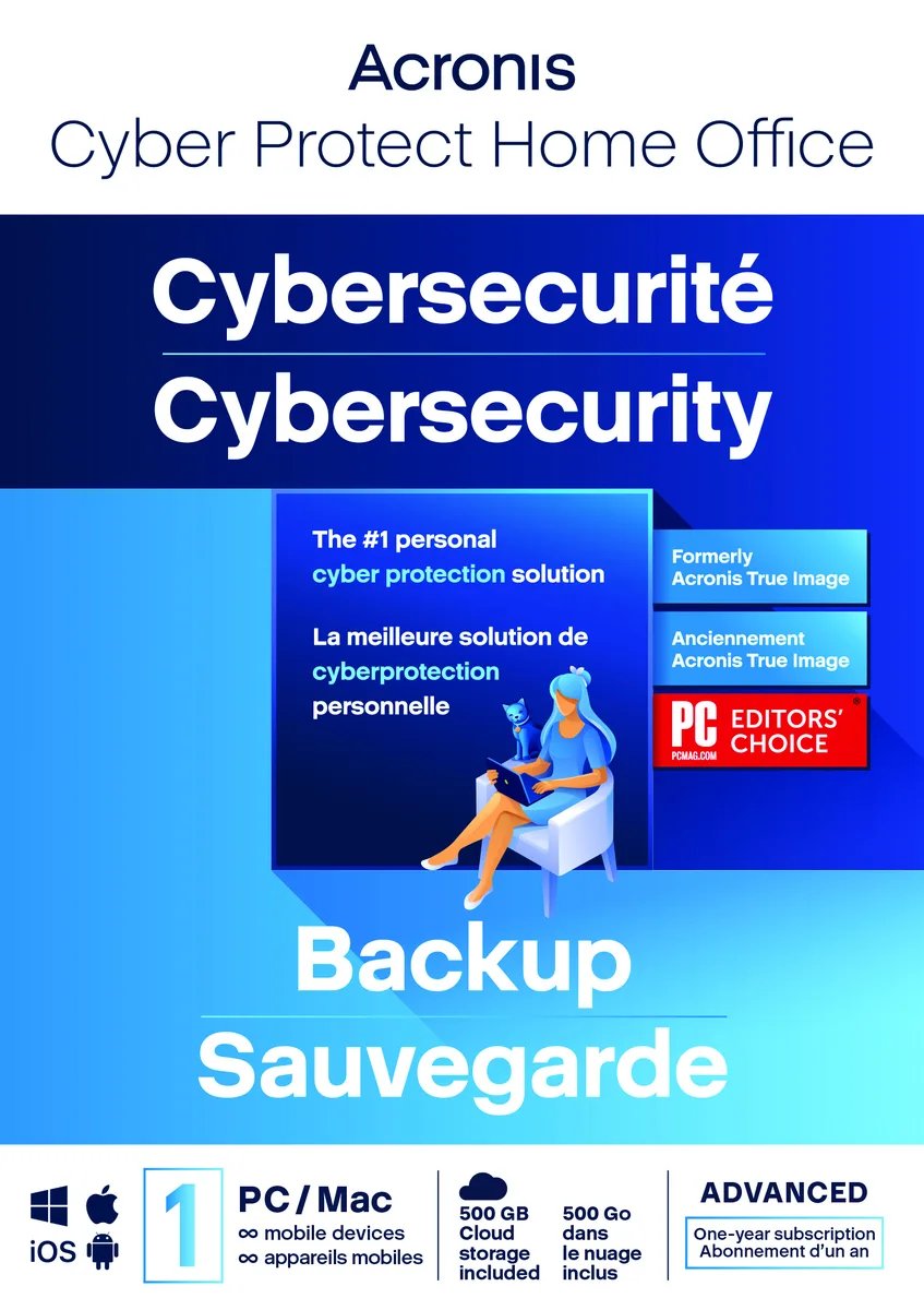 Acronis Inc. Acronis True Image Advanced 1 Computer 500 GB Cloud 1 Year utility — product photo