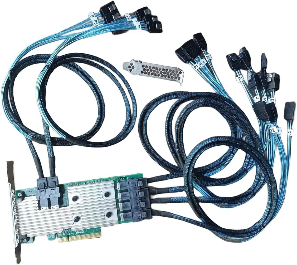 LSI LSI 9305-24i HBA 24-Port SAS 12Gb/s PCIe 3.0 with 6 SFF-8087 Cables — product photo