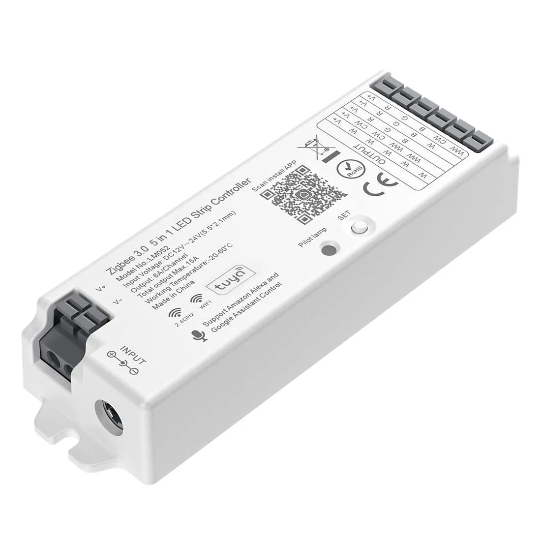 KEHIPI KEHIPI LM052 5in1 Zigbee 3.0 LED Controller 12V 24V 6A 15A — product photo