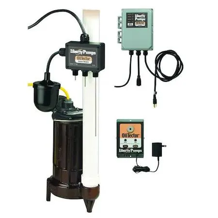 Cast-iron elevator sump pump with oil-probe sensor, 230 V AC