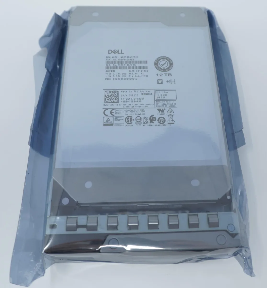 DELL DELL MG07SCA12TEY 12 TB SAS 3.5" 7.2K 12G internal hard drive — product photo