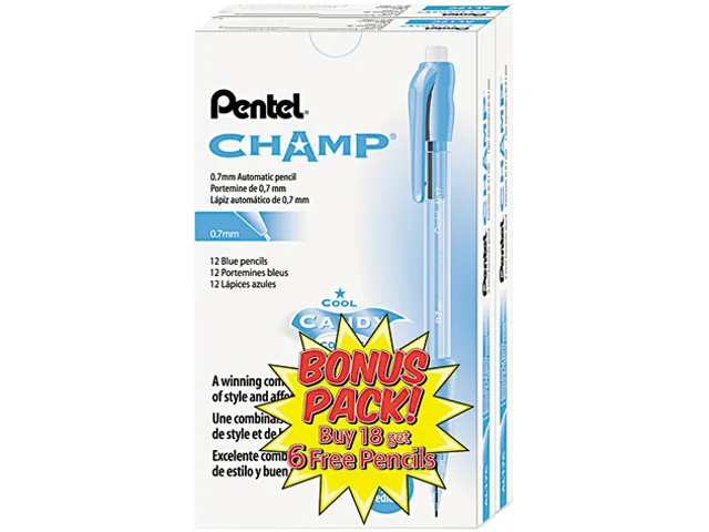 Pentel of America, Ltd. Pentel of America, Ltd. AL17CSW-US mechanical pencil 0.70 mm blue 24 pack — product photo
