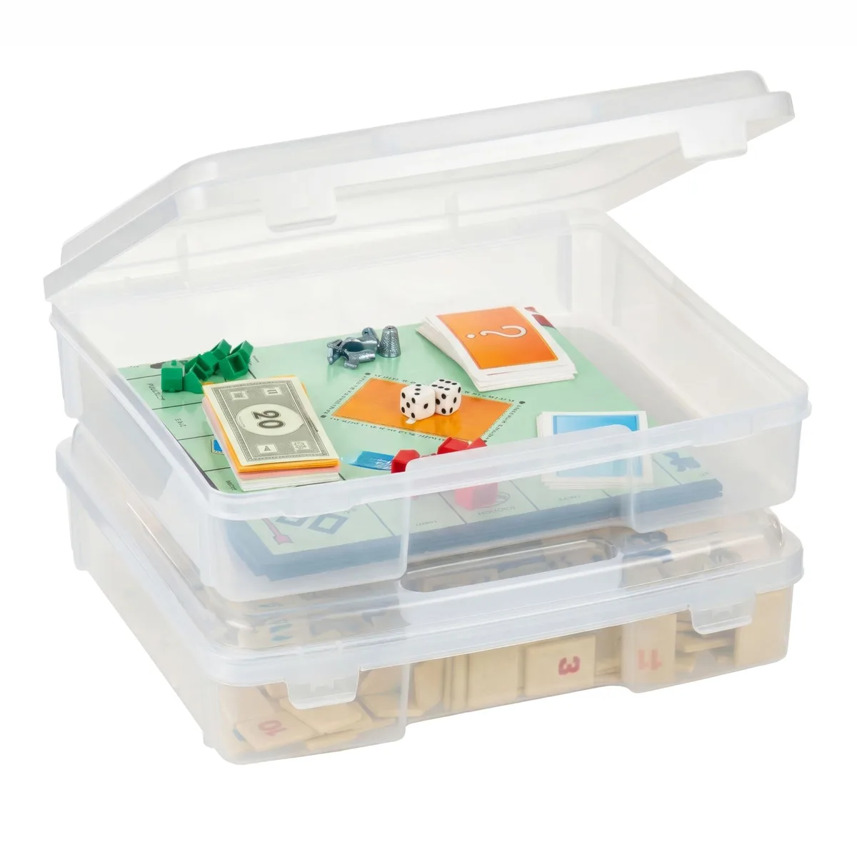 IRIS USA 500469 Toy Storage 2-Pack Clear 13.04" x 12.25" x 3.15 — product photo
