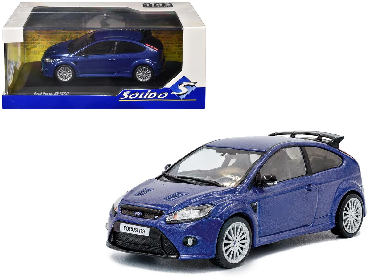 Solido Solido 2010 Ford Focus MKII RS Indianapolis Blue Metallic 1/43 Diecast Car — product photo