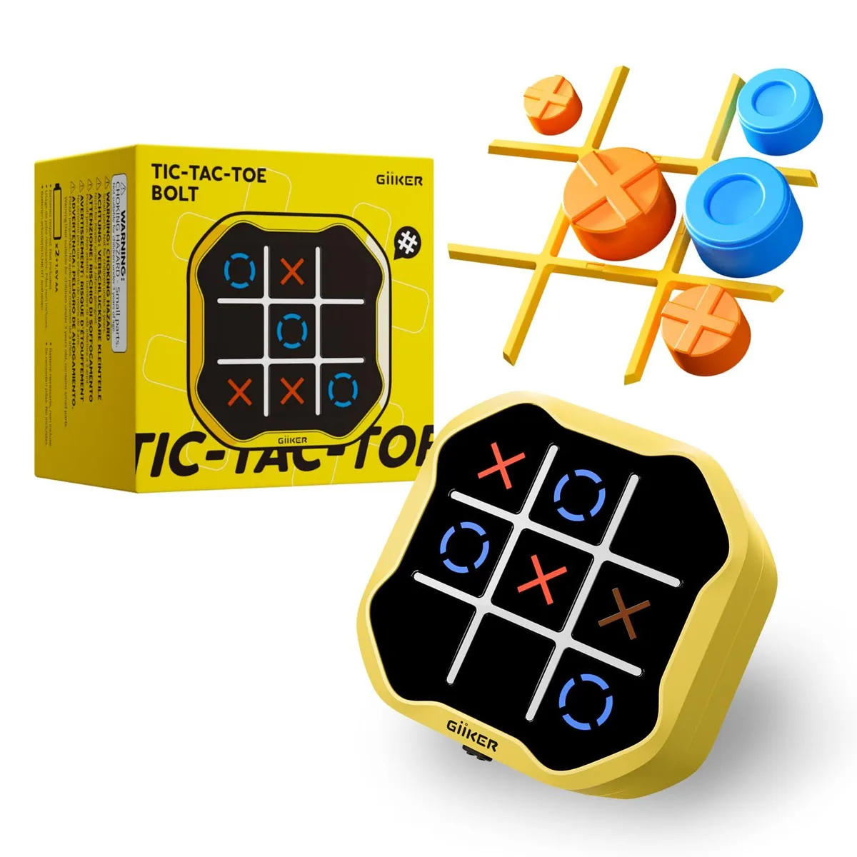  Worry Free Gadgets JKJZQ001 Tic-Tac-Toe Bolt Game 3-in-1 Handheld Black — product photo