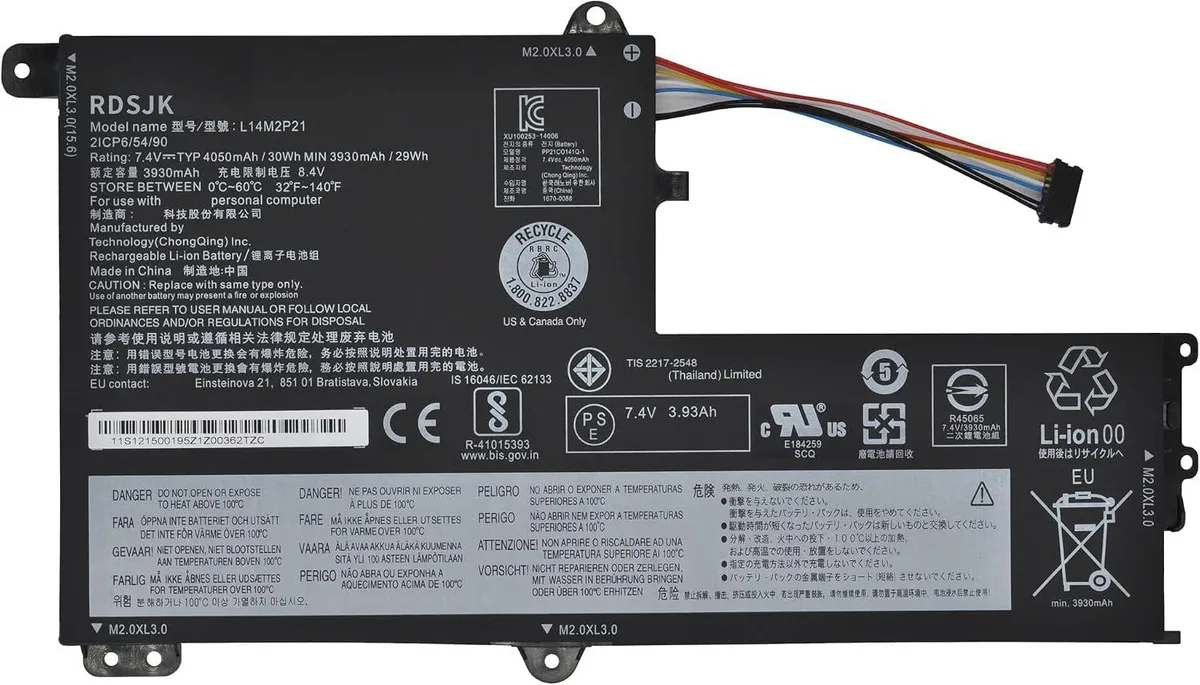 PISKEKAT PISKEKAT Laptop Battery 7.4V 30Wh for Lenovo IdeaPad 330S 14 15 GTX1050 — product photo