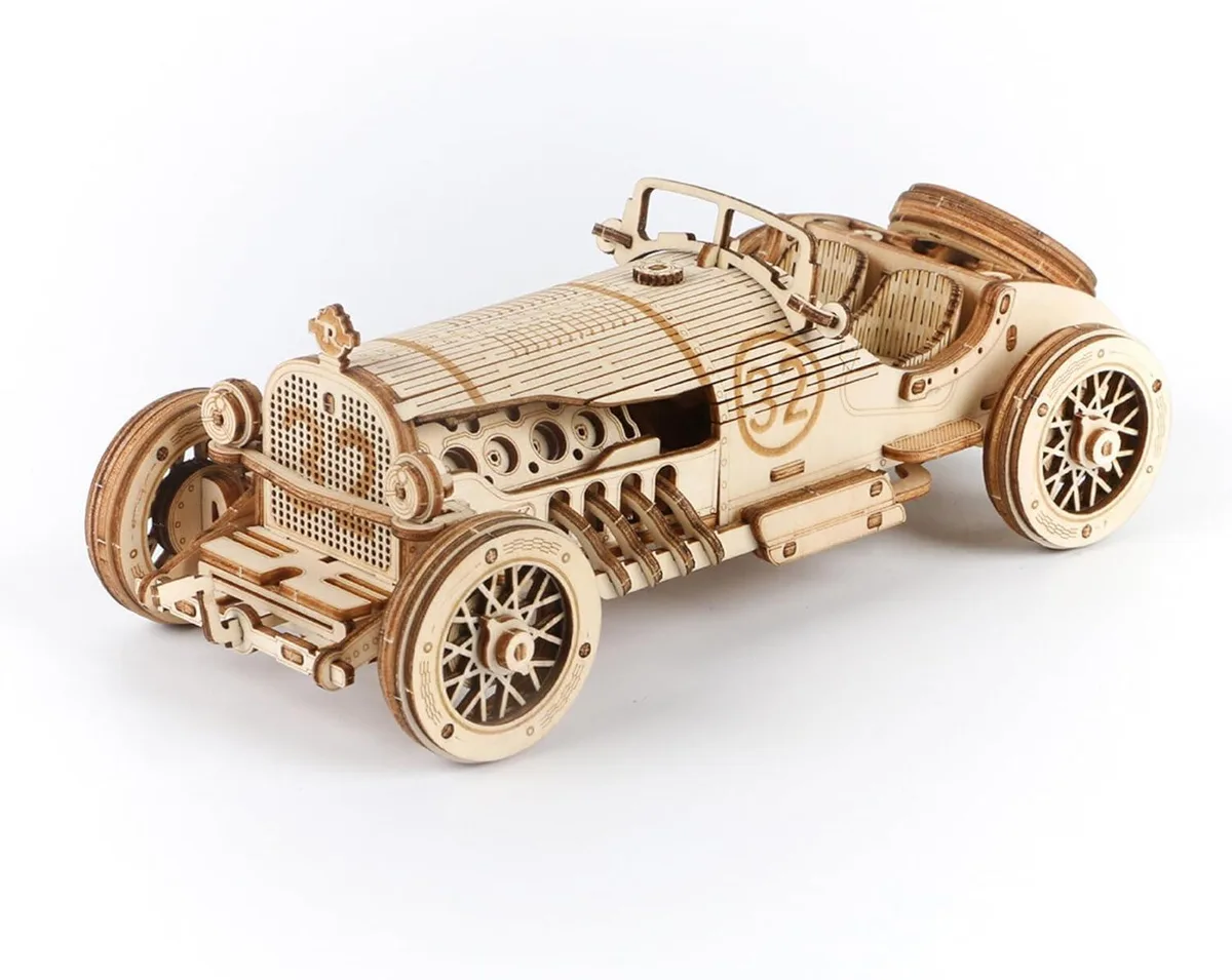 ROKR ROKR 3D Wooden Puzzle Mechanical Car Model Kit 1:16 Scale — product photo