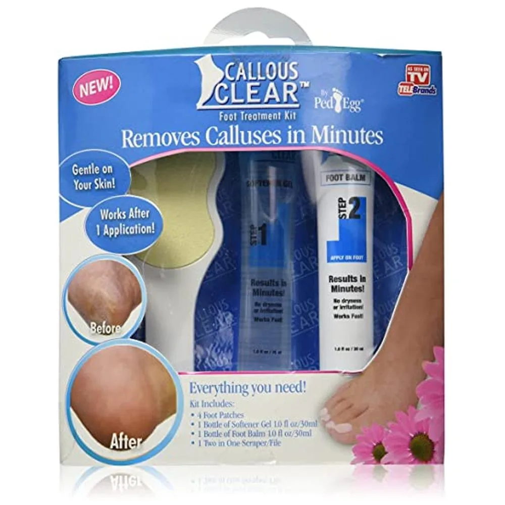 Telebrands Telebrands 14178 Callous Clear Foot Care Kit 2.0 fl oz — product photo