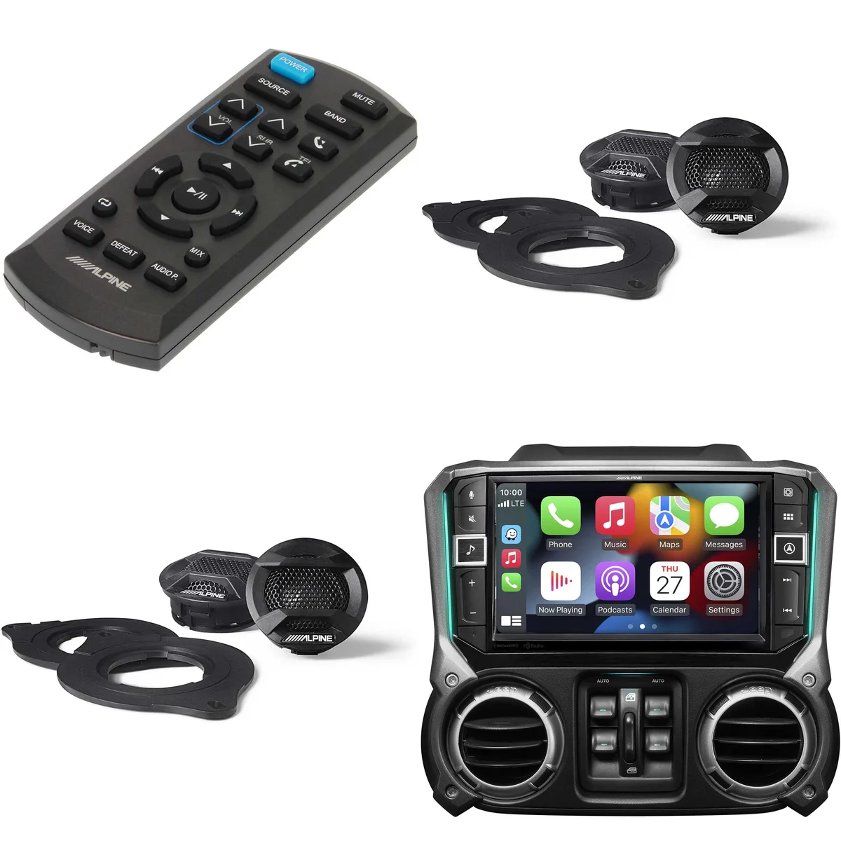 Alpine Alpine i509-WRA-JK 9" Receiver Bundle w/ SPV-10TW-WRA &amp; RUE-4360 for 11-18 Wrangler — product photo