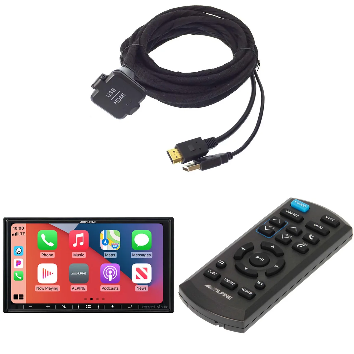 Alpine Alpine iLX-407 7" Receiver with KCU-315UH Cable & RUE-4360 Remote — product photo