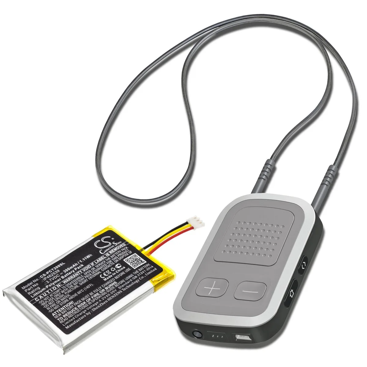 Small rectangular replacement battery for ComPilot and ComPilot II