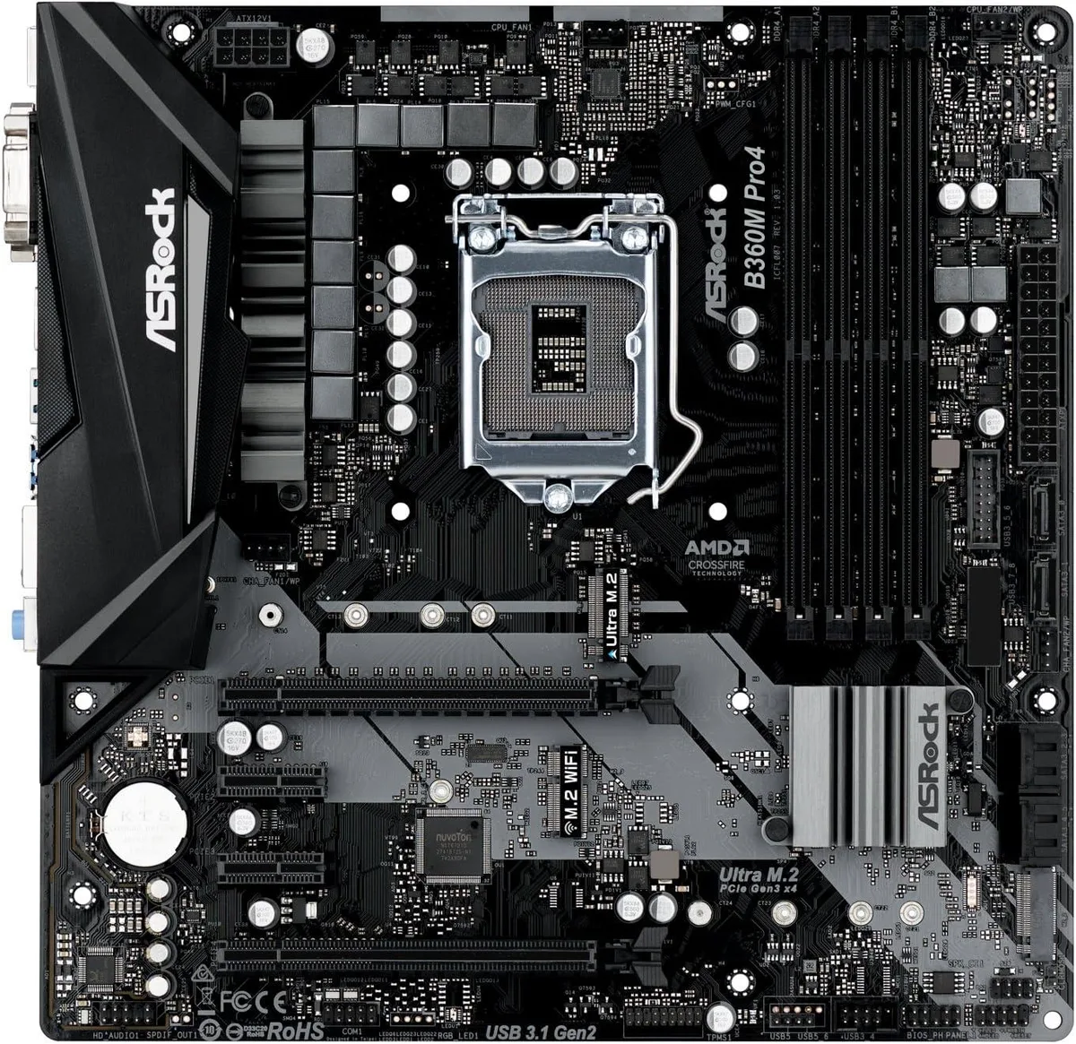 ASRock ASRock B360M Pro4 Intel LGA 1151 microATX DDR4 Motherboard — product photo