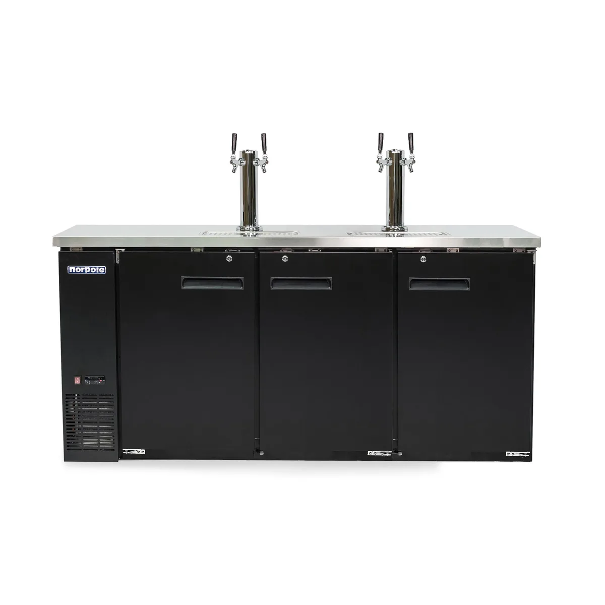 Magic Chef Magic Chef 20 cu. ft. 3-Door Keg Cooler 2 Taps Black — product photo