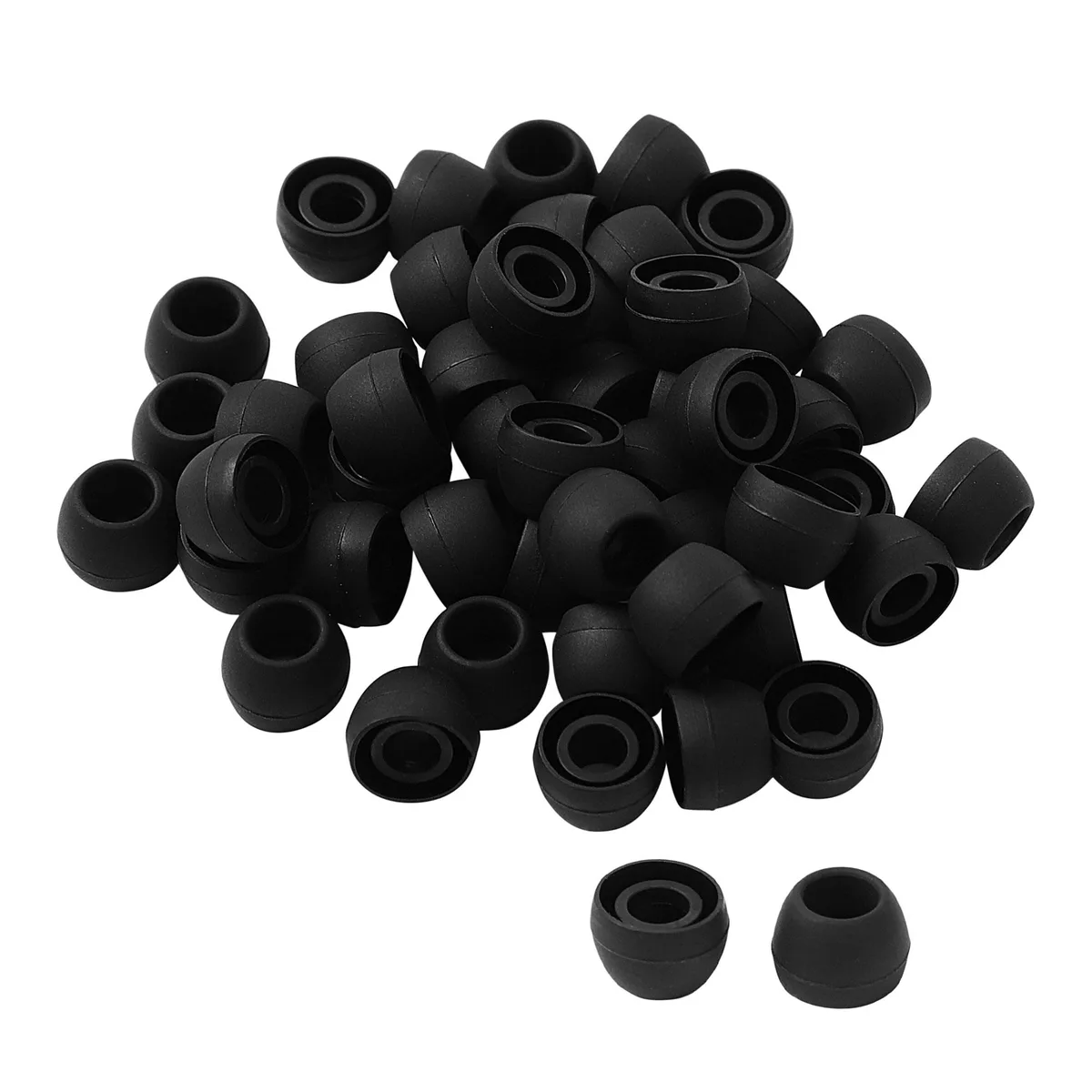 Unique-Bargains Unique-Bargains 50 Black Silicone Earbud Tips 4mm Hole — product photo