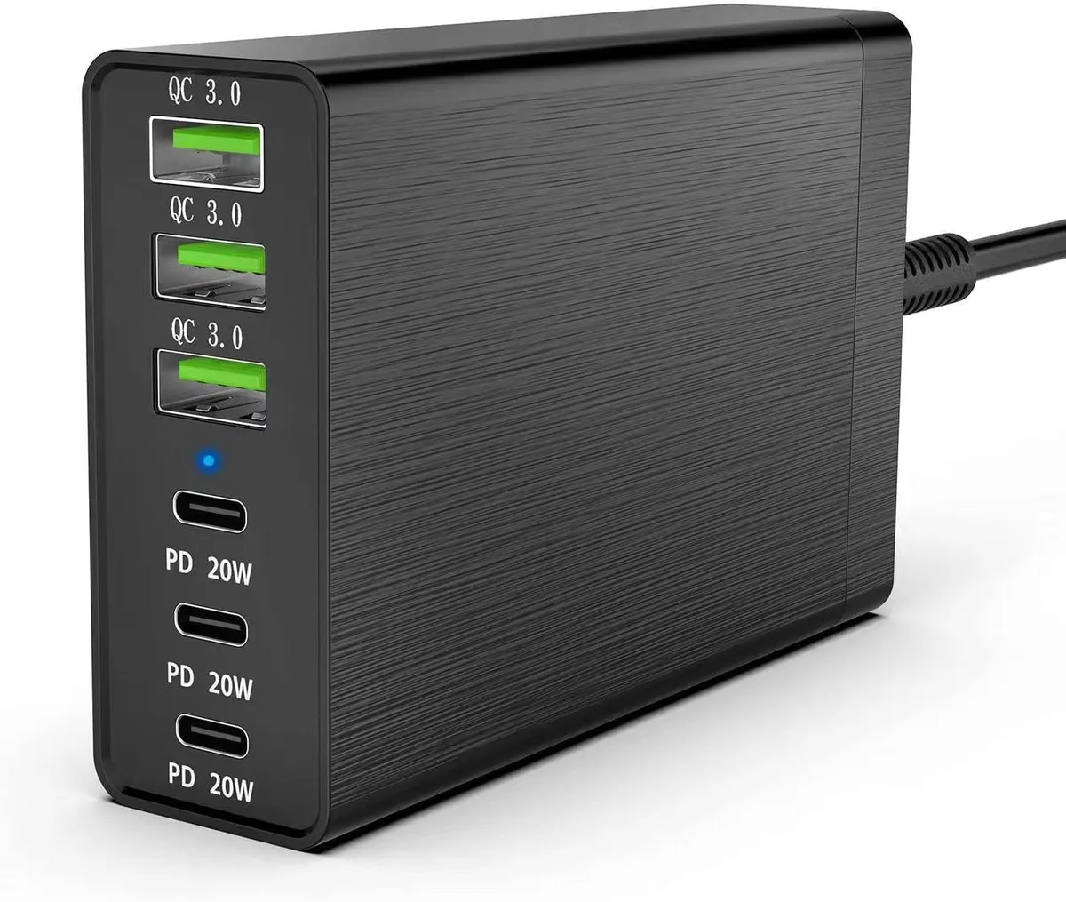 HANNORD HANNORD 96W 6-Port USB-C Charging Station 3 USB-C 3 USB-A — product photo