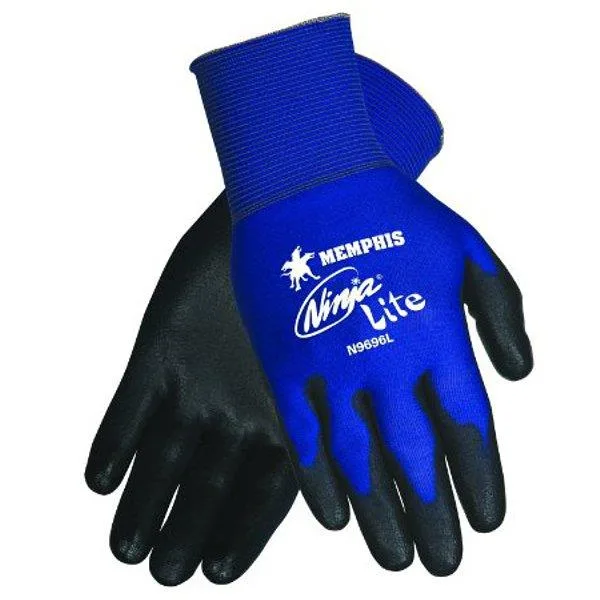 MCR Safety MCR Safety N9696M Ninja Lite 18 Gauge Blue Nylon Medium personal protective equipment — product photo