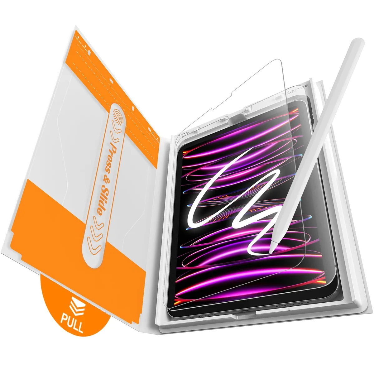 Bipra Bipra 2 in 1 Accessory Paper-feel Glass Screen Protector 12.9 inch 2 Pack — product photo