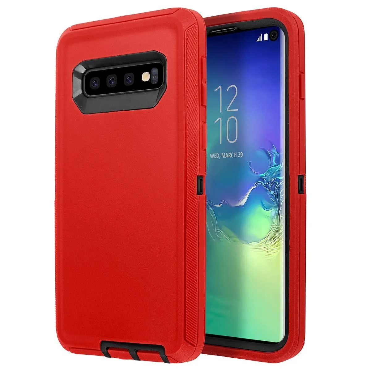 AICase AICase Galaxy S10 Heavy Duty 3-in-1 Hybrid Case Red B8419 — product photo