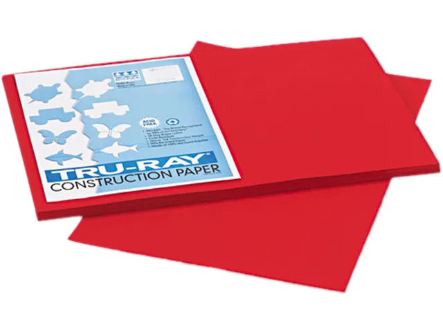 Pacon Pacon 102994 Construction Paper 76 lbs 12 x 18 Holiday Red 50 Sheets — product photo