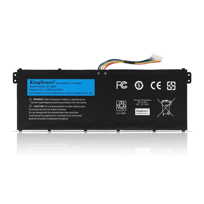 KingSener KingSener AC14B8K laptop battery 15.2V 3220mAh 48WH 4-cell Li-ion — product photo