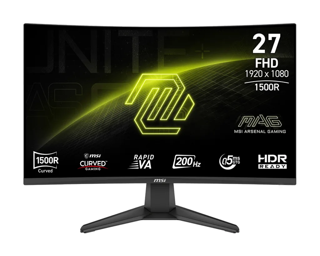 MSI MSI MAG 276CF E20 27" 200Hz curved gaming monitor — product photo