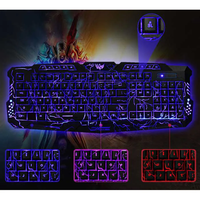 YunXiele-C YunXiele-C A878 114-Key Gaming Keyboard Black Mechanical USB — product photo