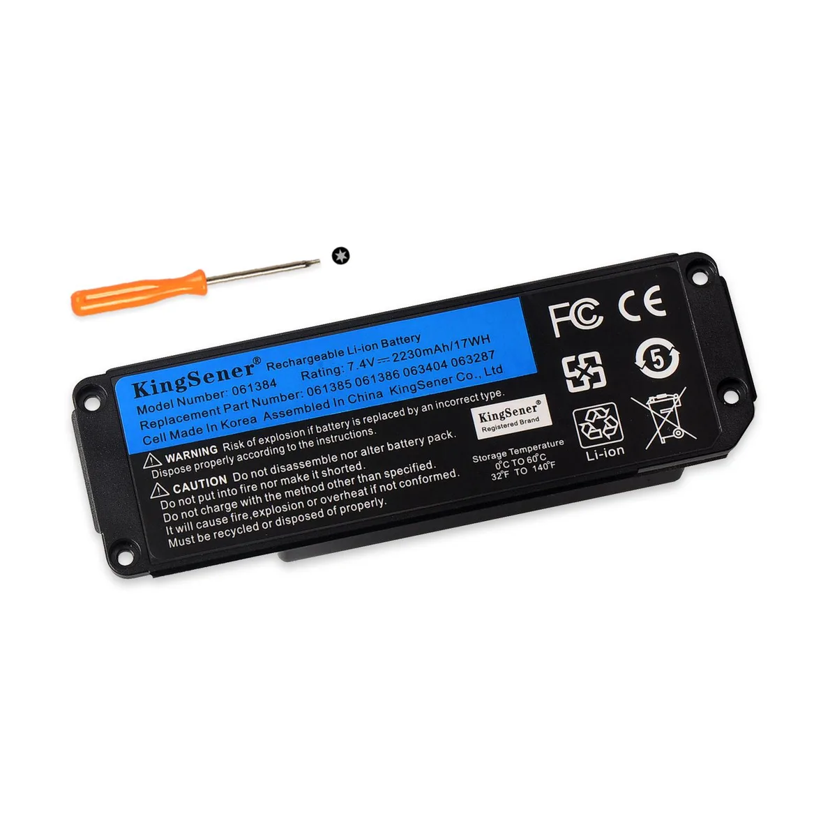 KingSener KingSener 061384 standard battery 7.4V 2230mAh — product photo