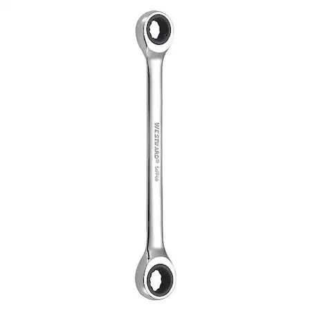 Westward ratcheting box-end wrench 10 mm 11 mm alloy steel double head