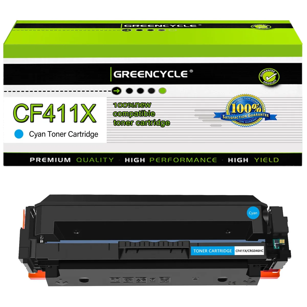 GREENCYCLE GREENCYCLE 411X Cyan Toner Cartridge 5000 Pages — product photo