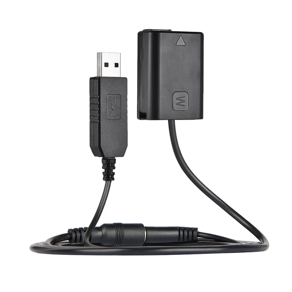 Corn Electronics Corn Electronics NP-FW50 Dummy Battery USB Cable 1.5 m 7.6 V 5 V 2 A camera battery — product photo