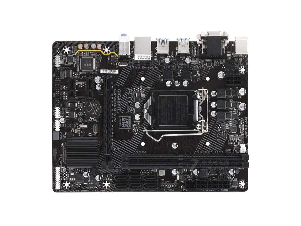 GIGABYTE GIGABYTE B250M-D2V Intel B250 DDR4 32GB Micro ATX motherboard — product photo