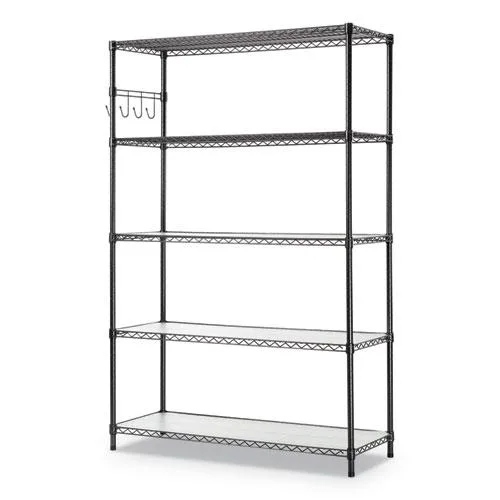 Alera Alera ALESW654818BA 5-Shelf Wire Kit 48x18x72 Black Anthracite office furniture — product photo