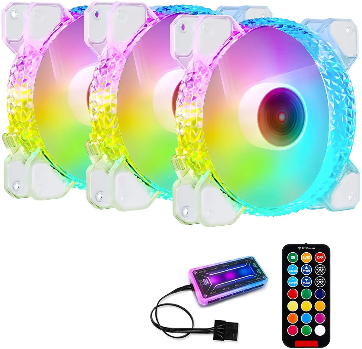 IHDAPP IHDAPP Crystal 3-Pack 120mm RGB Case Fans — product photo