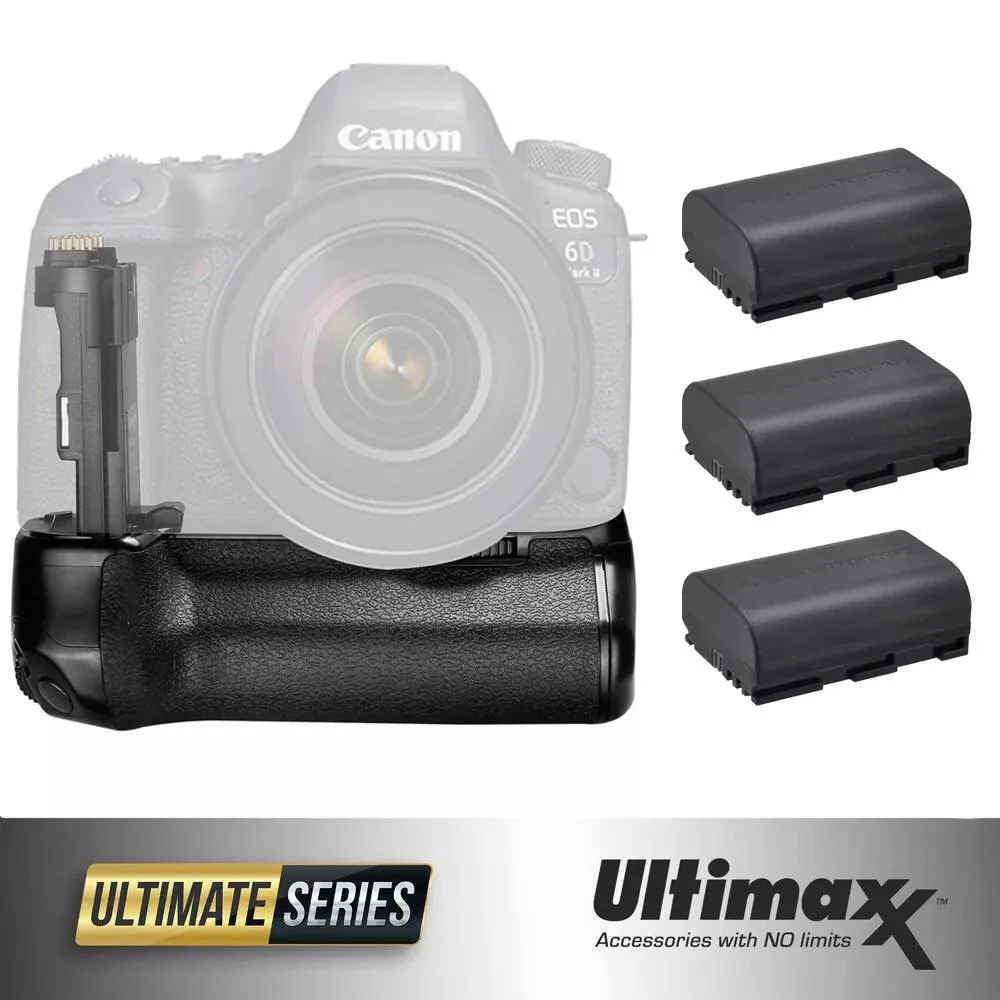 Ultimaxx Ultimaxx BG-E21 Battery Grip for Canon 6D Mark II + 3 Batteries — product photo