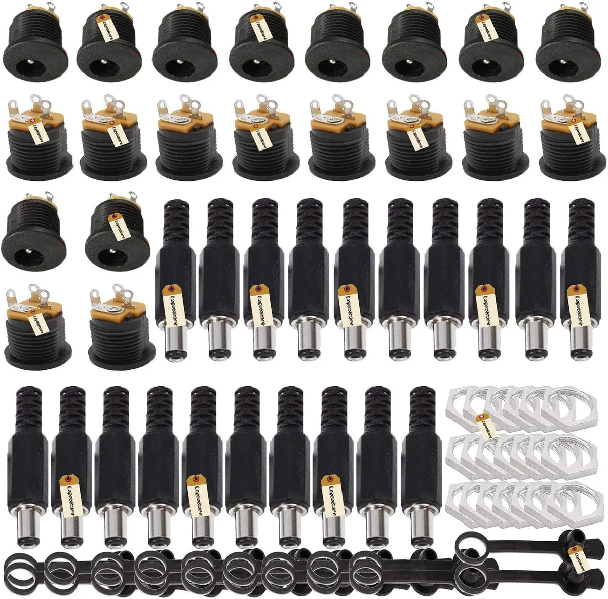 Boxwave Boxwave 60Pcs 5.5MM x 2.1MM DC Power Plug Jack Adapter Connector Kit — product photo