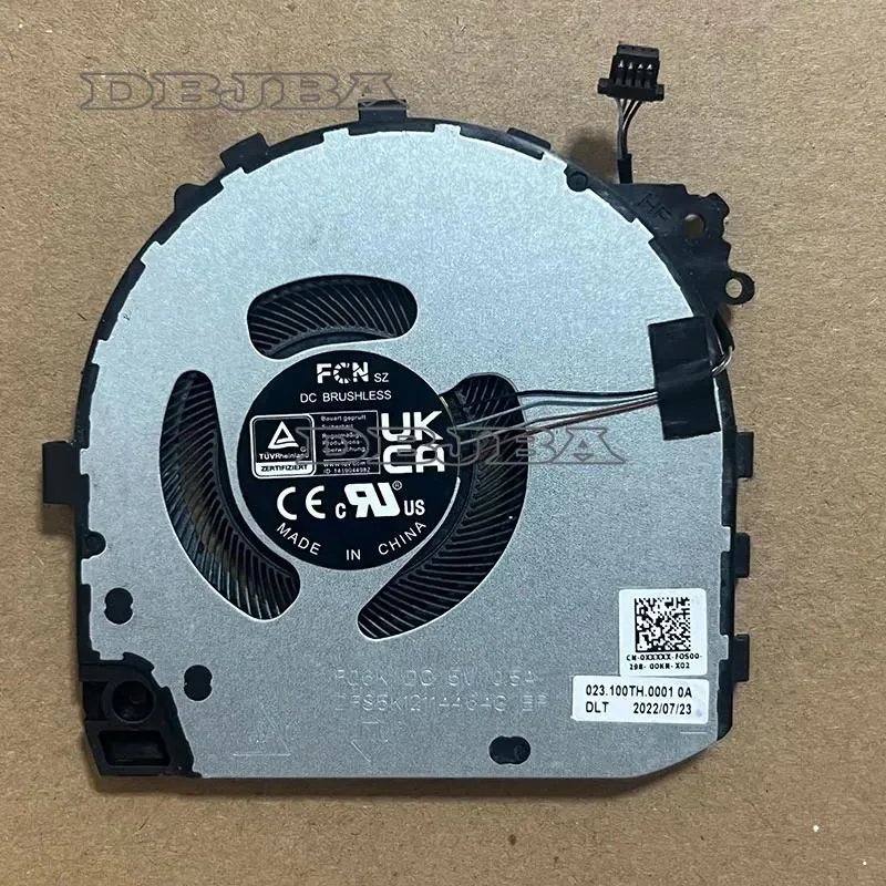 Small black laptop CPU cooling fan with wire connector