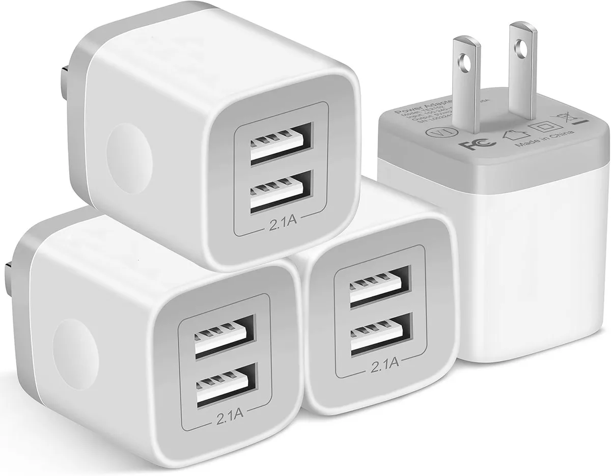 ONITOON ONITOON X-EDITION 4-Pack Dual USB Wall Charger 2.1A White — product photo