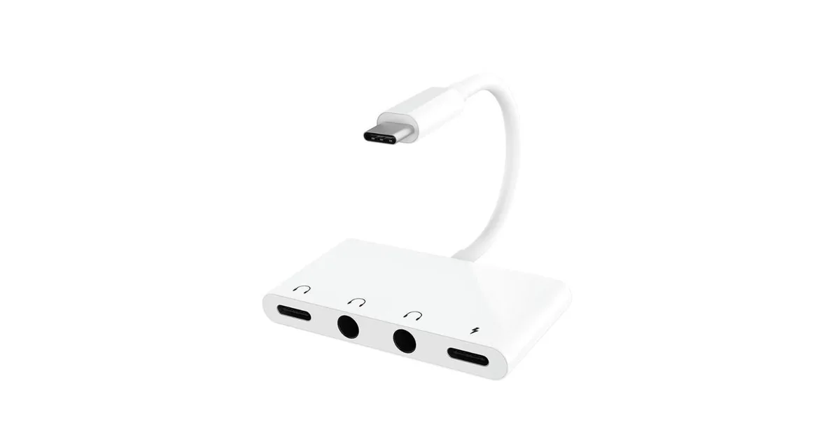 Aomoproing Aomoproing 4 in 1 audio adapter USB-C to 3.5 mm — product photo