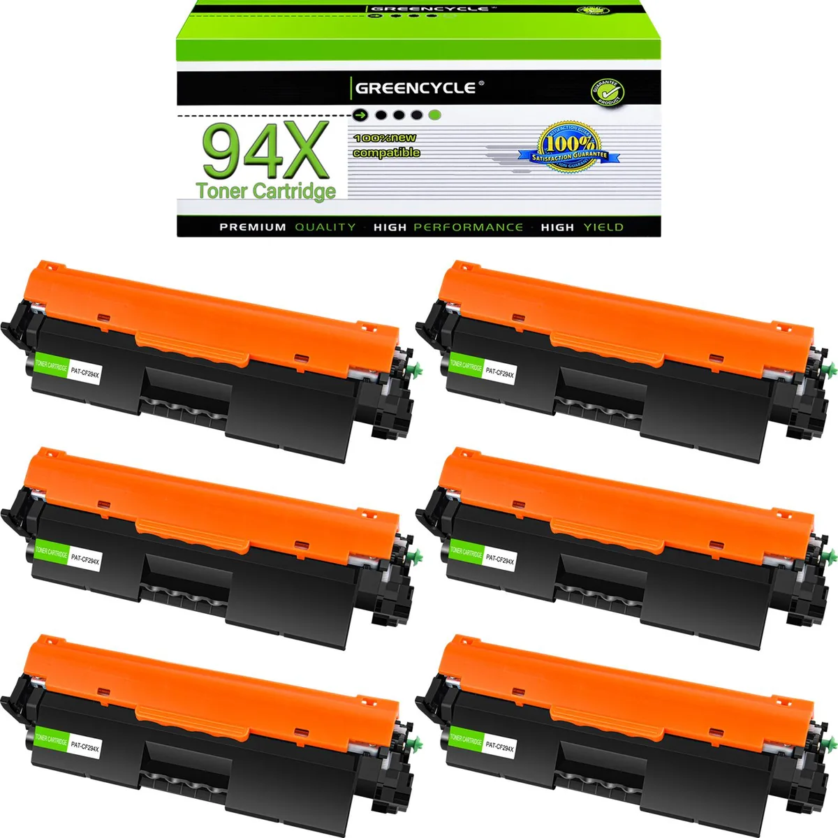 GREENCYCLE GREENCYCLE 94X CF294X Black Toner Cartridge 6 Pack 2800 Pages — product photo