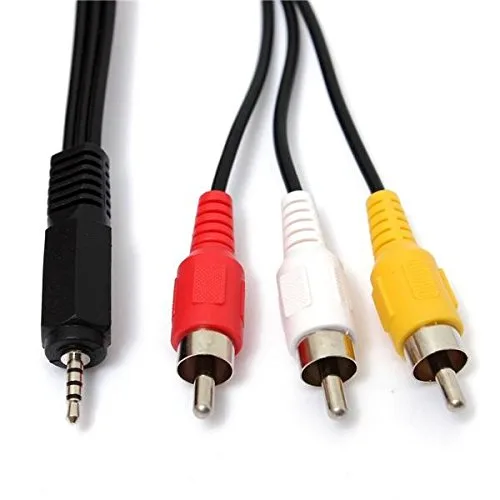 TeKit TeKit 2.5mm 4-Pole Jack to 3 RCA Male AV Cable 1.5m — product photo