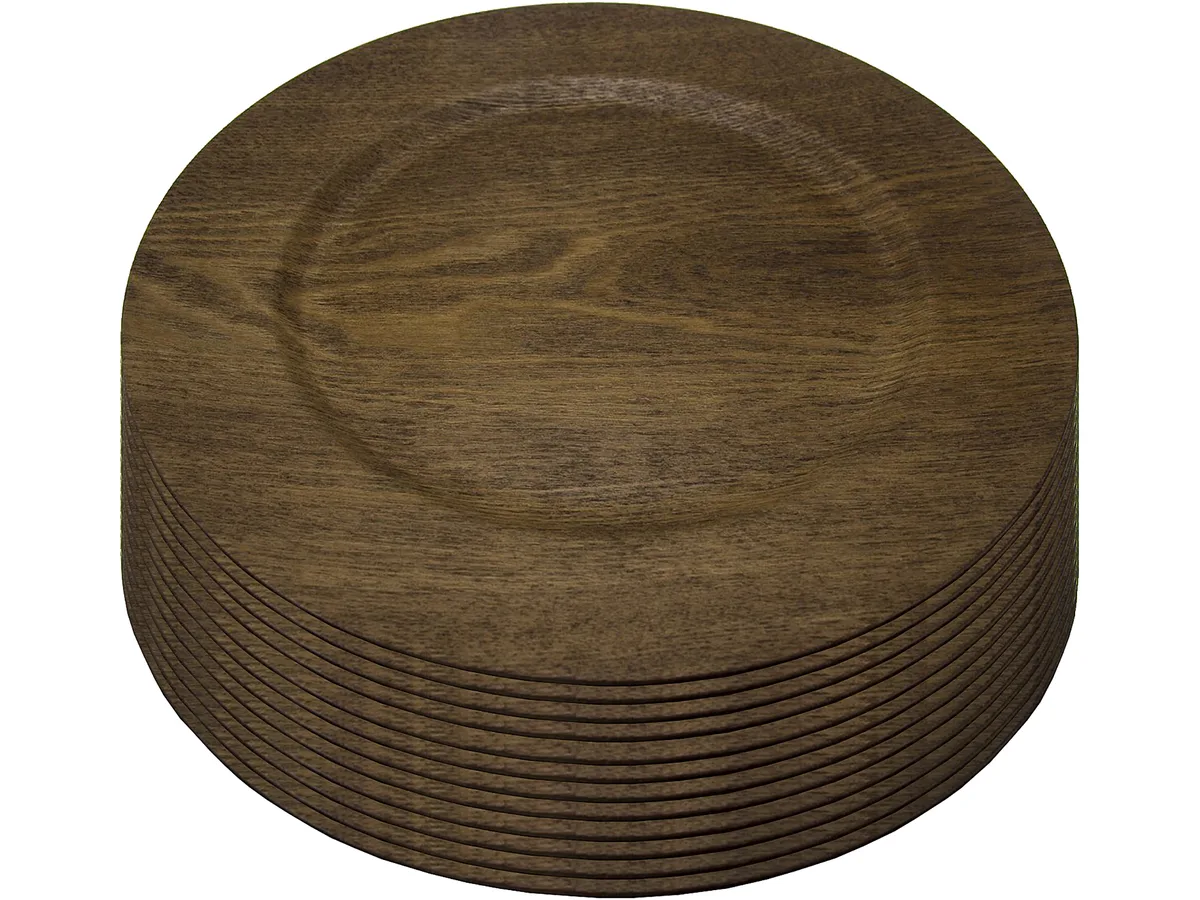 Gibson Overseas Gibson Overseas 94798.01 12 Piece 13 inch Wood Plate Set — product photo