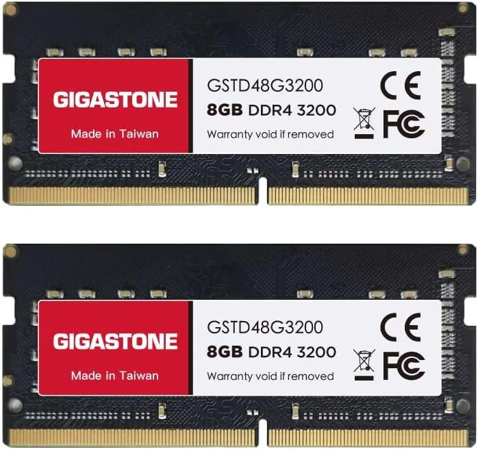 Gigastone Corporation Gigastone DDR4-8S-3200 16GB (2x8GB) DDR4 3200MHz CL22 SODIMM laptop RAM — product photo